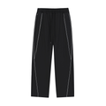 Mira Reflection Striped Straight-Leg Sweatpants