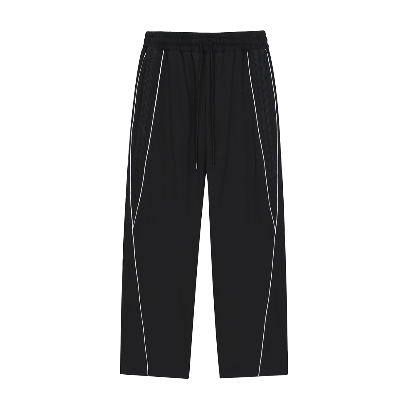 Mira Reflection Striped Straight-Leg Sweatpants
