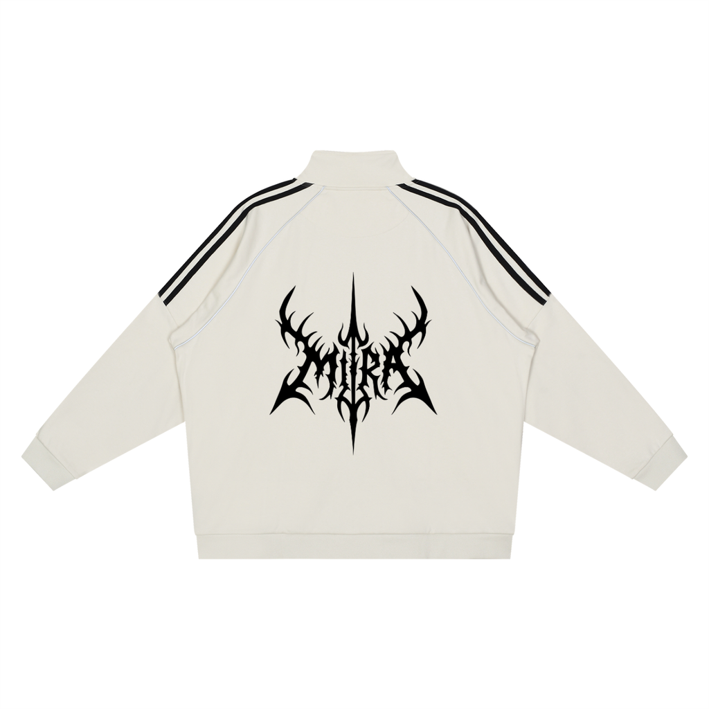 Reflection Striped Raglan Sleeve  Jacket