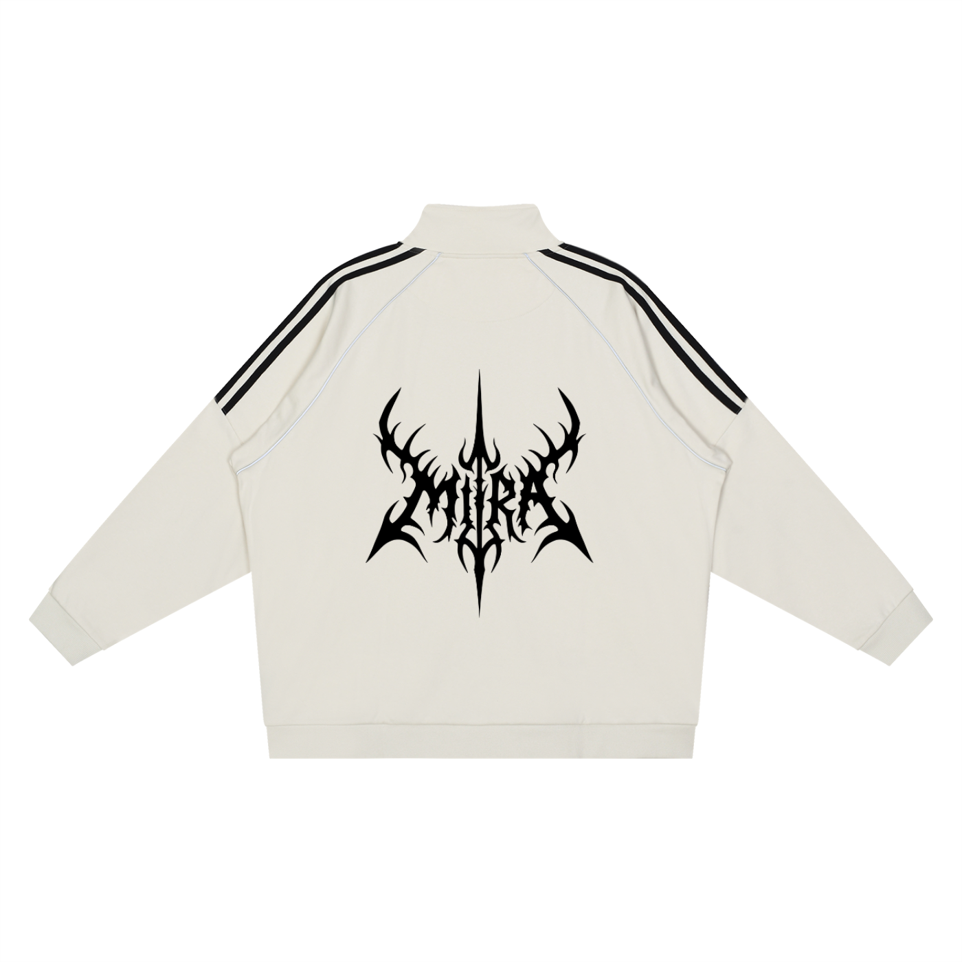 Reflection Striped Raglan Sleeve  Jacket