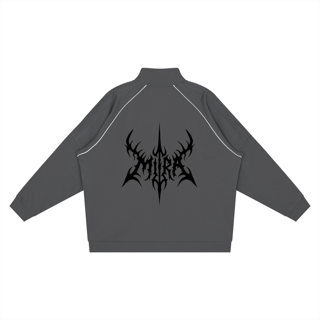 Reflection Striped Raglan Sleeve  Jacket