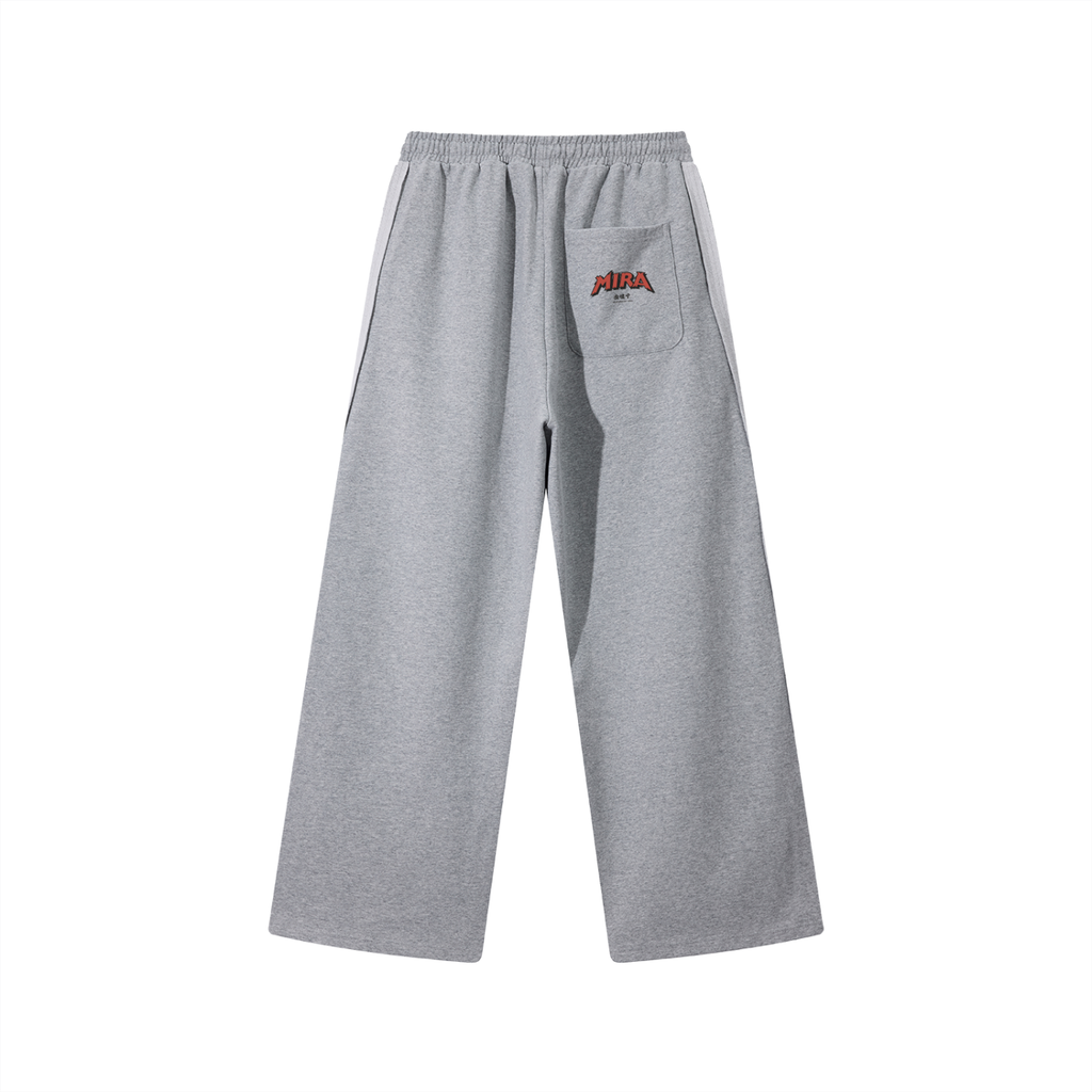 Mira Contrast Tape Straight-Leg Sweatpants