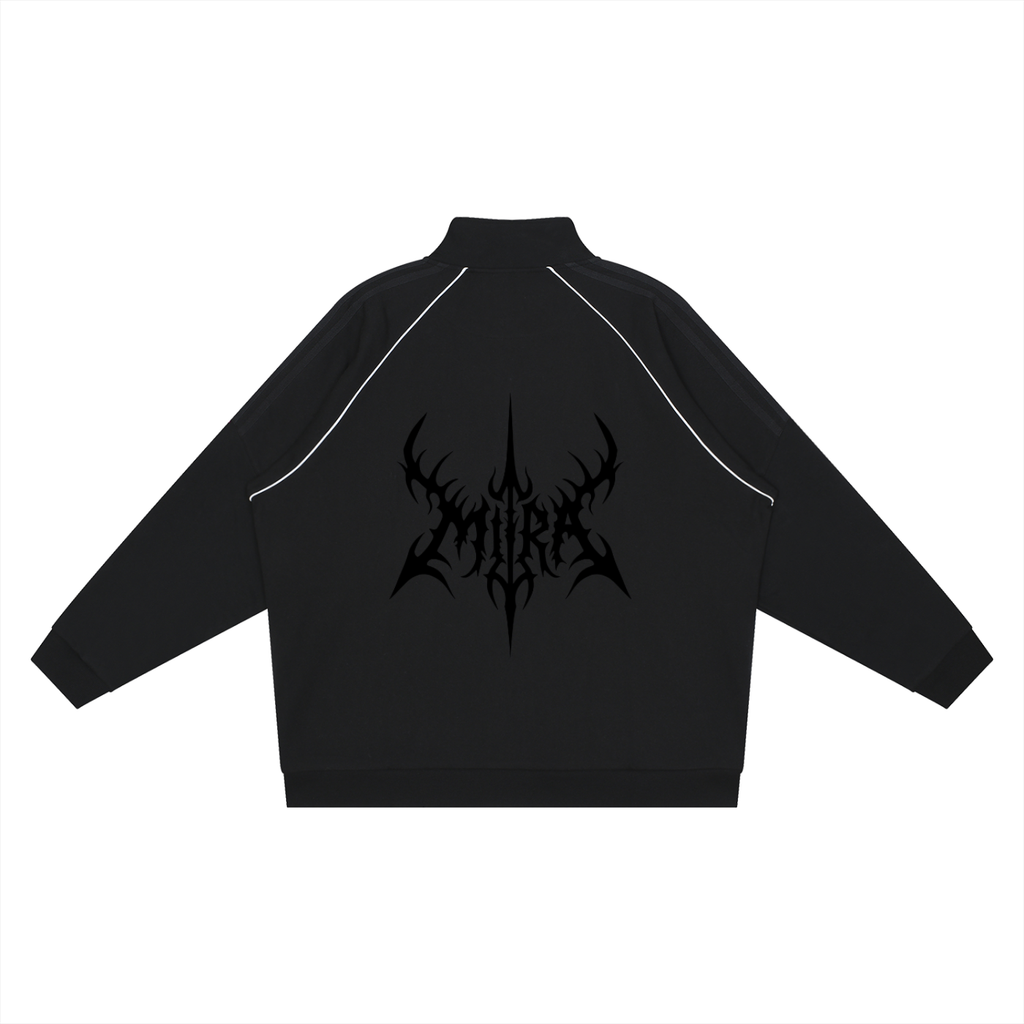 Reflection Striped Raglan Sleeve  Jacket