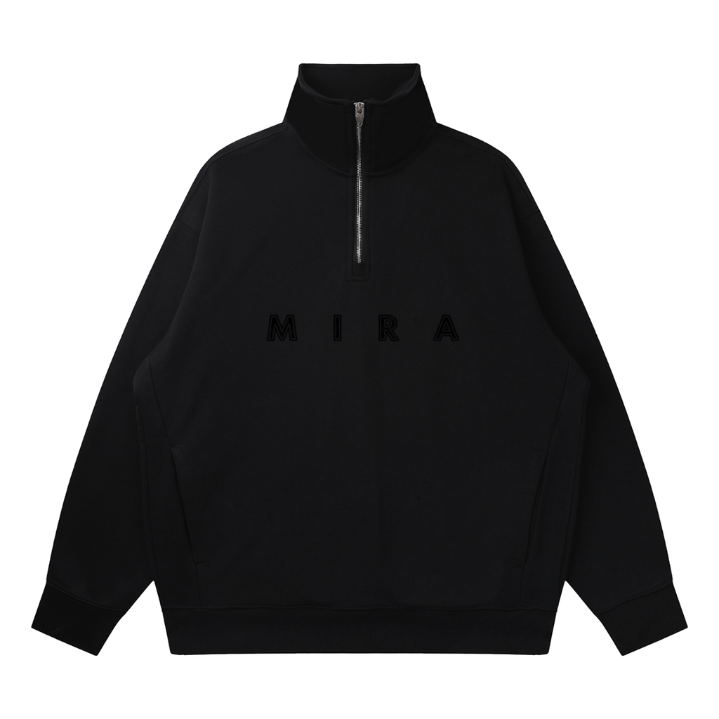 Quarter-Zip Drop Shoulder Sweatshirt