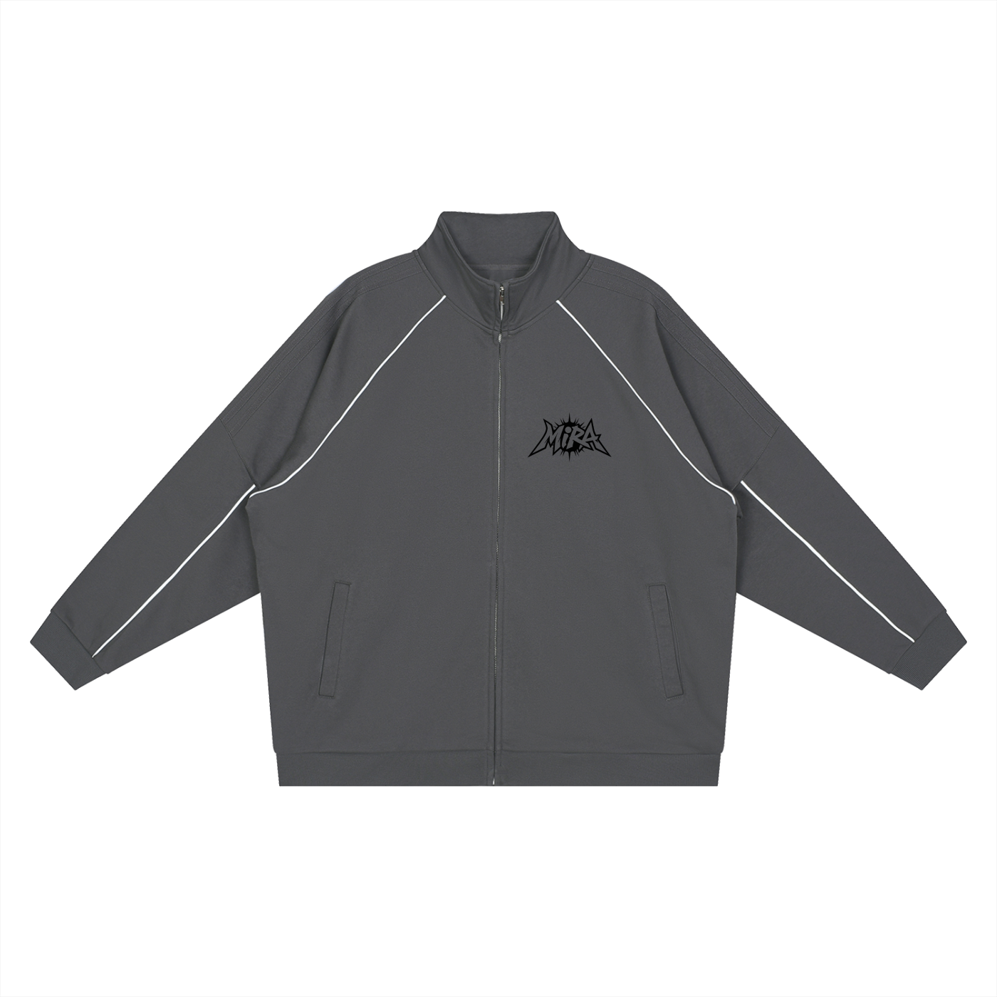 Reflection Striped Raglan Sleeve  Jacket