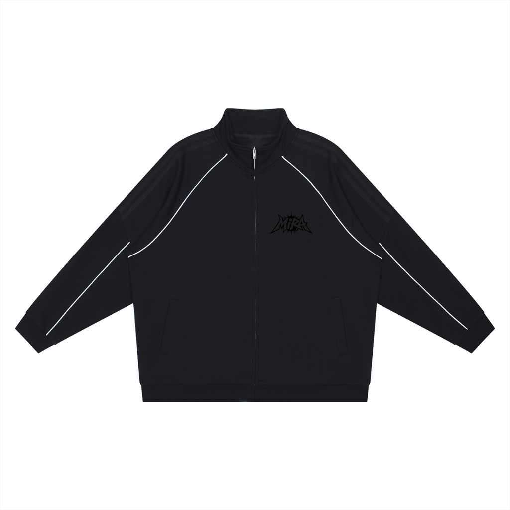 Reflection Striped Raglan Sleeve  Jacket