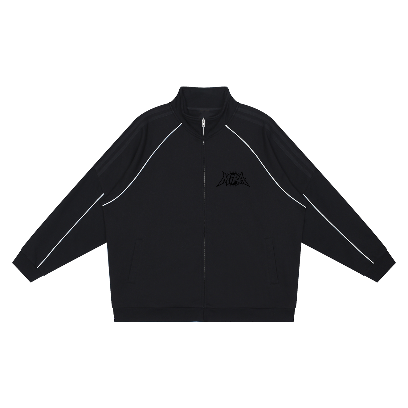 Reflection Striped Raglan Sleeve  Jacket