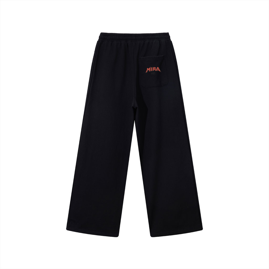 Mira Contrast Tape Straight-Leg Sweatpants