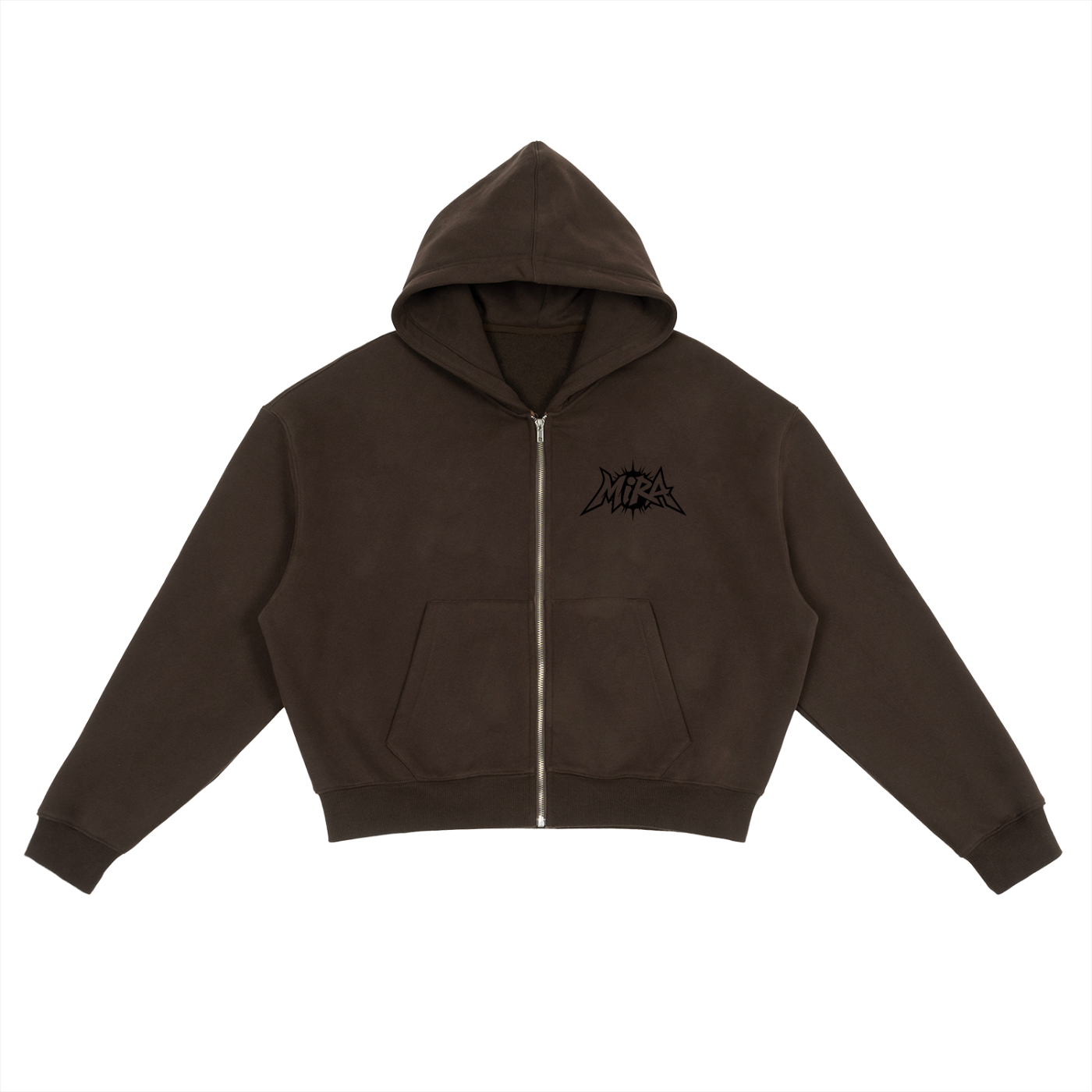 Mira Fleece Zip-Up Boxy Hoodie