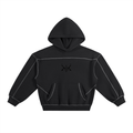 Mira Contrast-Stitched Boxy Fleece Hoodie