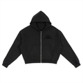Mira Fleece Zip-Up Boxy Hoodie