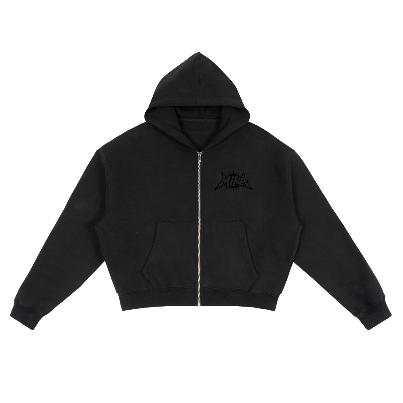 Mira Fleece Zip-Up Boxy Hoodie