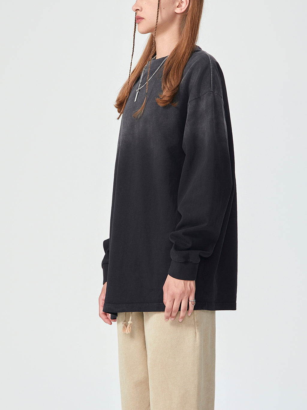Mira Gradient Washed Long Sleeve T-Shirt
