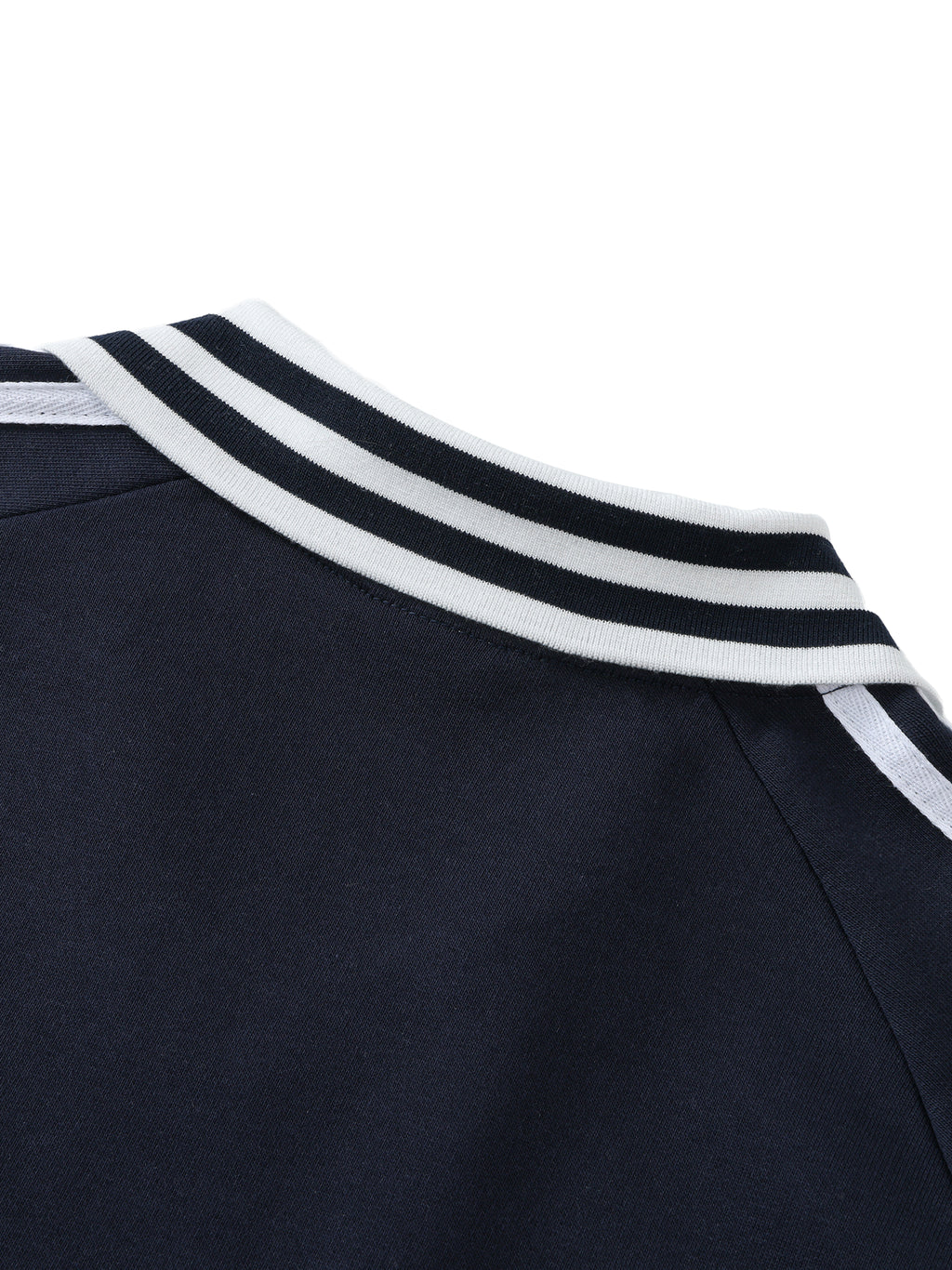 Mira Contrast Striped Lapel Collar Sweatshirt