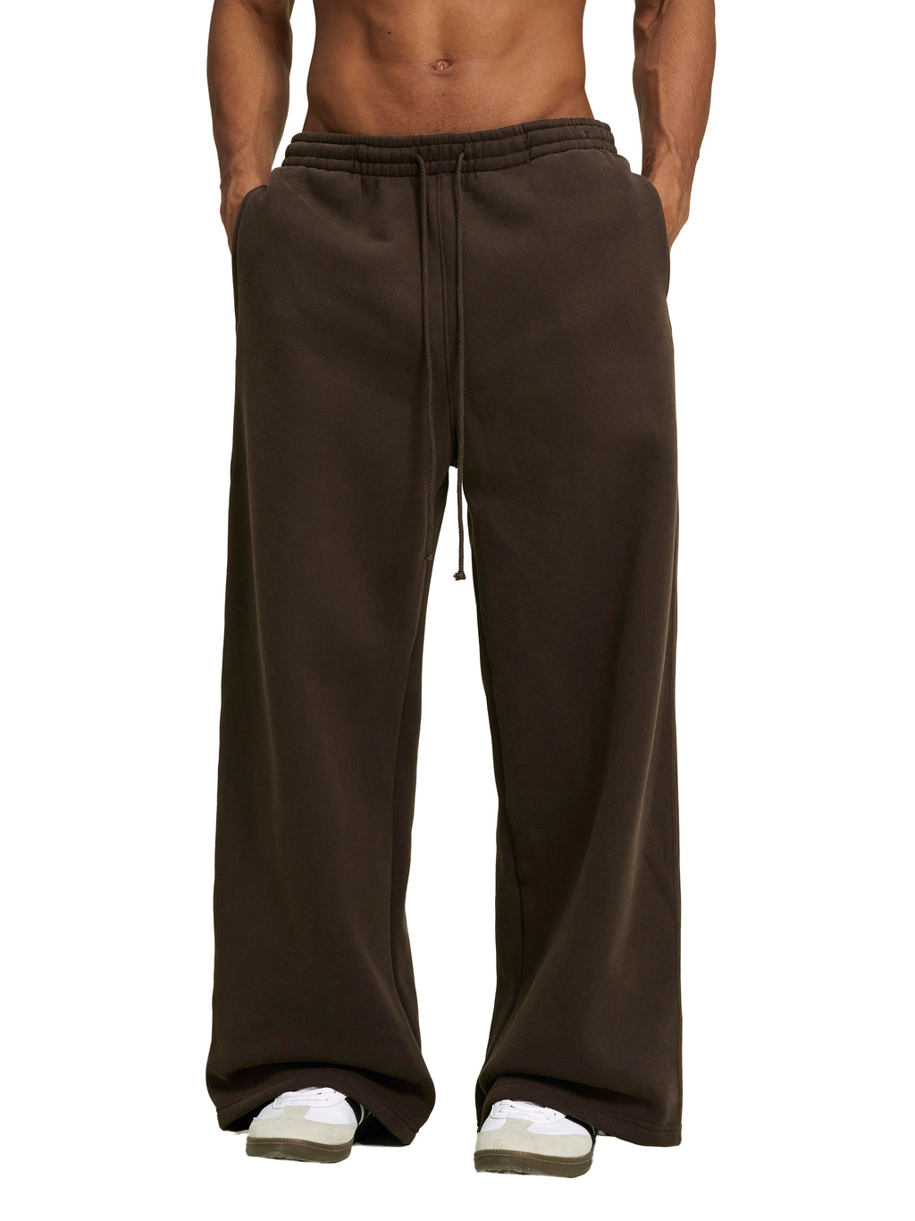 Mira Contrast Tape Straight-Leg Sweatpants