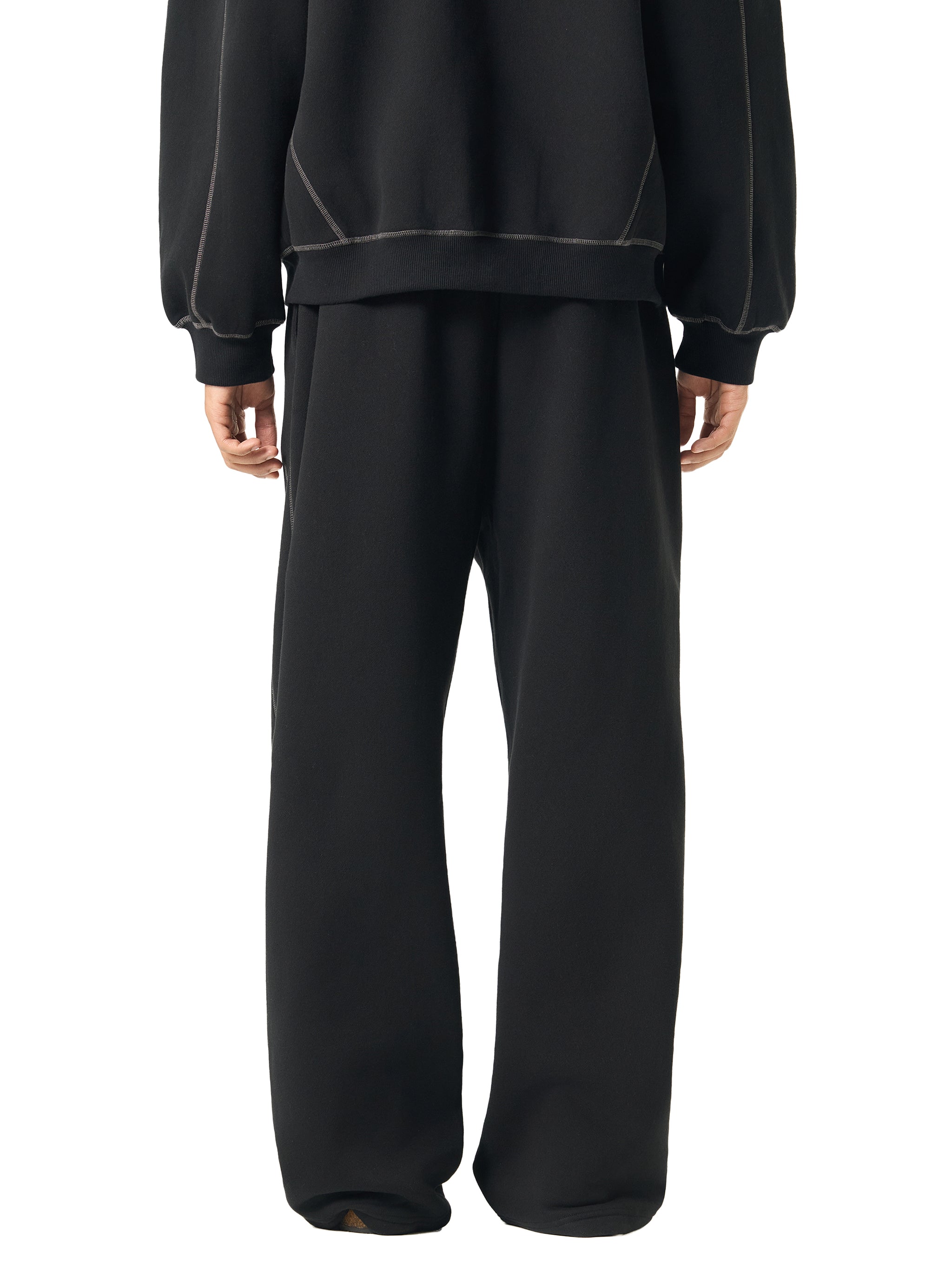 Mira Contrast-Stitched Fleece Sweatpants