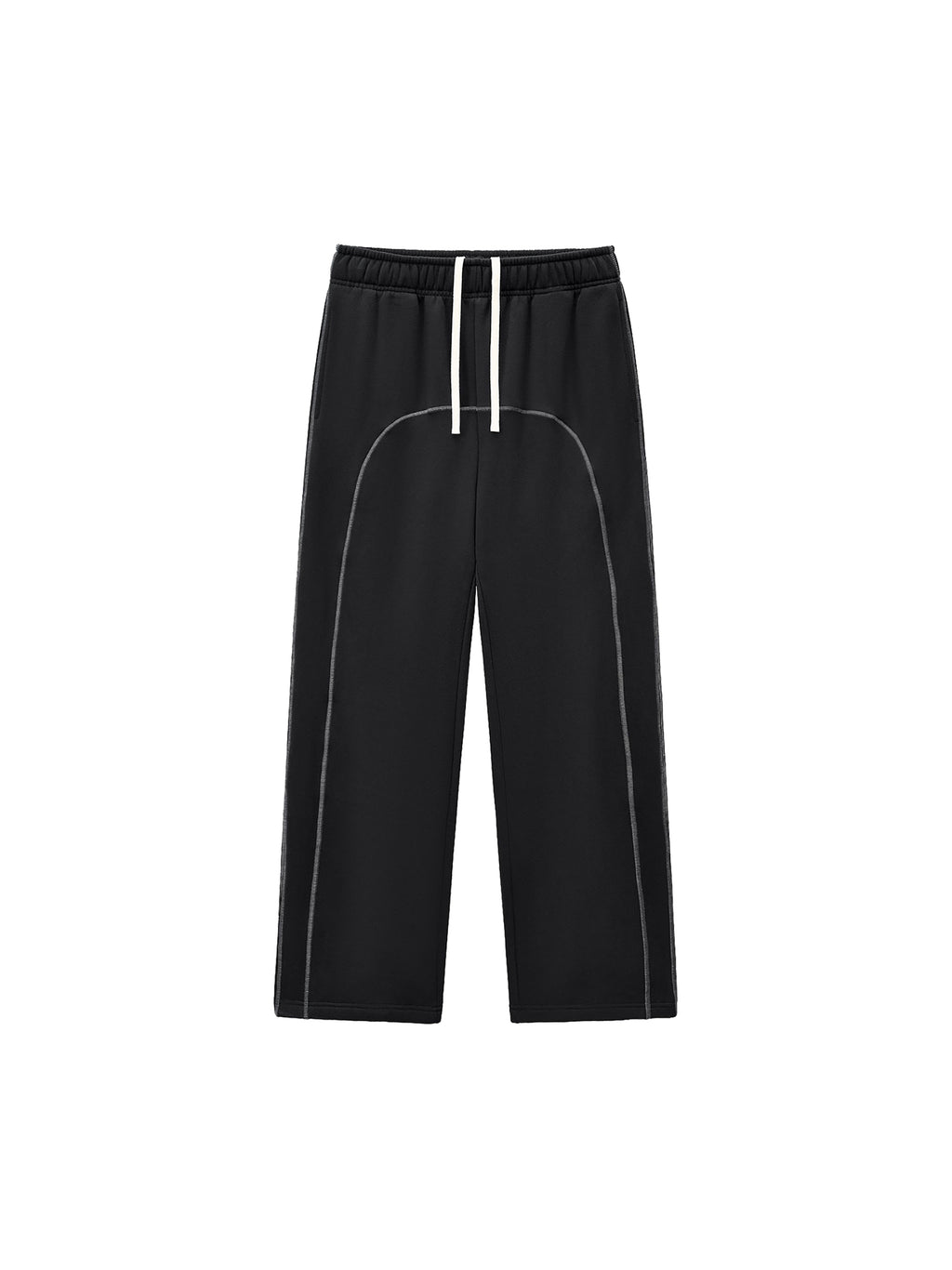 Mira Contrast-Stitched Fleece Sweatpants