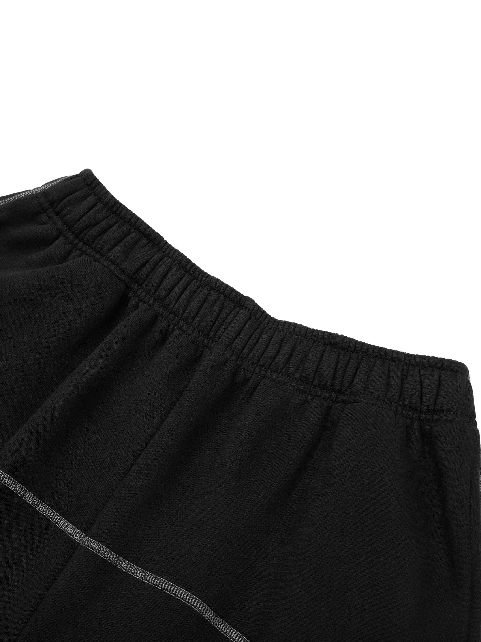 Mira Contrast-Stitched Fleece Sweatpants