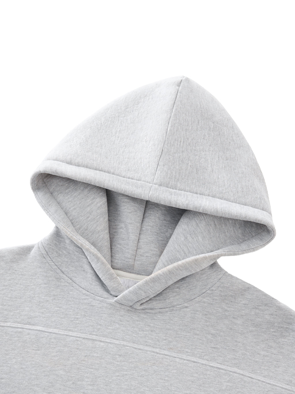 Mira Contrast-Stitched Boxy Fleece Hoodie